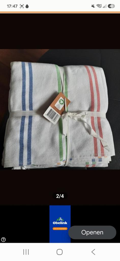 2 Postcodeloterij Hamam Handdoeken - Nieuw in Doos, Ophalen of Verzenden, Nieuw, Overige kleuren, Handdoek