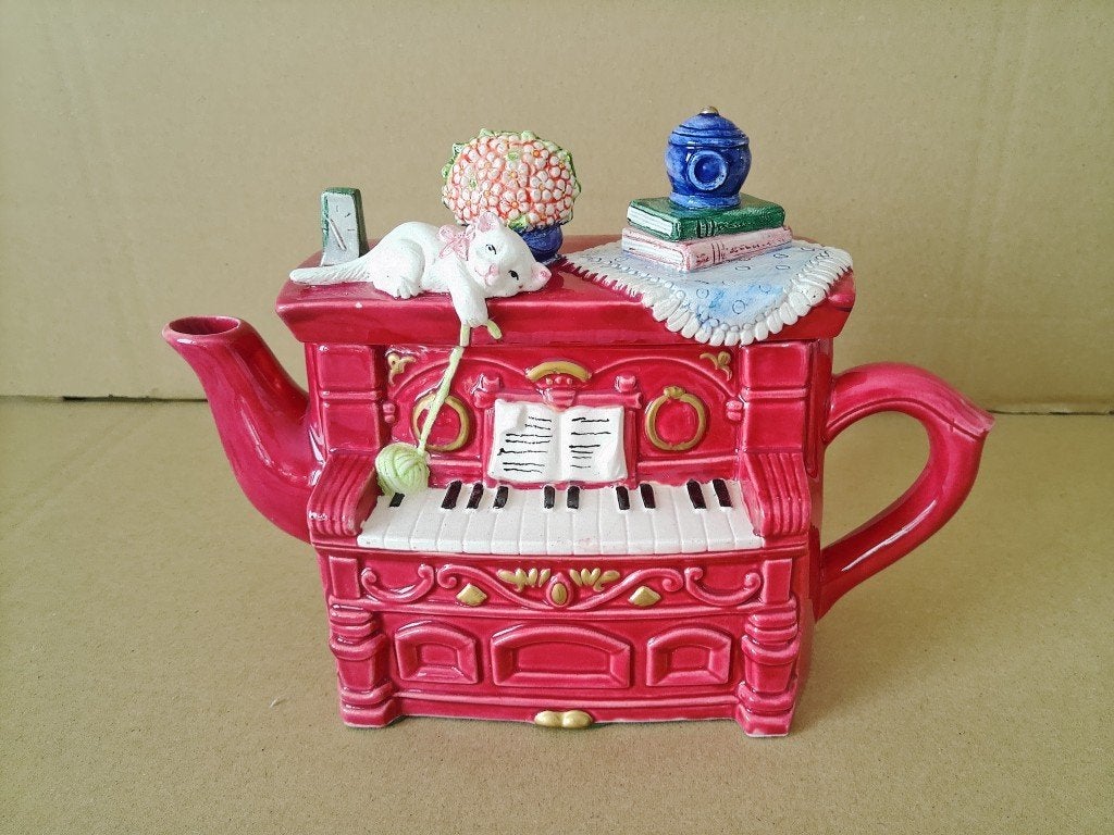 Theepot piano theepot teapot The Village Collectables 1990, Ophalen of Verzenden