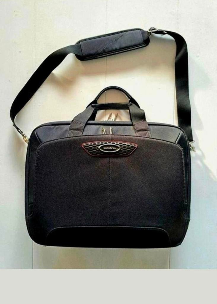 Toploader Samsonite laptop Schoudertas zwart, Computers en Software, Laptoptassen, Verzenden, 17 inch of meer, Gebruikt, Schoudertas