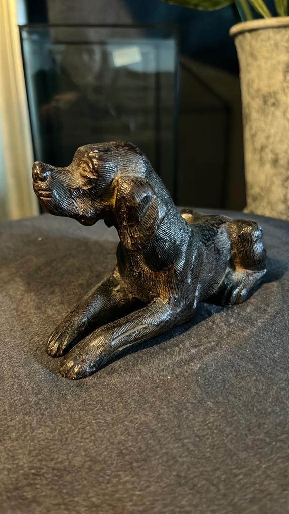 Mooi metalen honden beeldje, Ophalen of Verzenden, Zo goed als nieuw