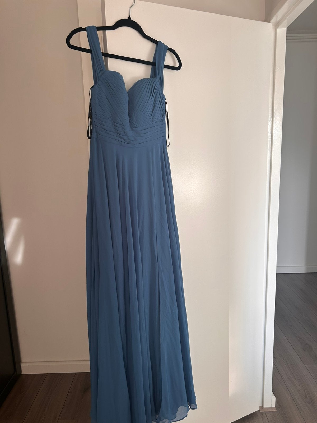 Blauwe jurk, maat 36, Kleding | Dames, Jurken, Ophalen, Blauw, Zo goed als nieuw, Knielengte