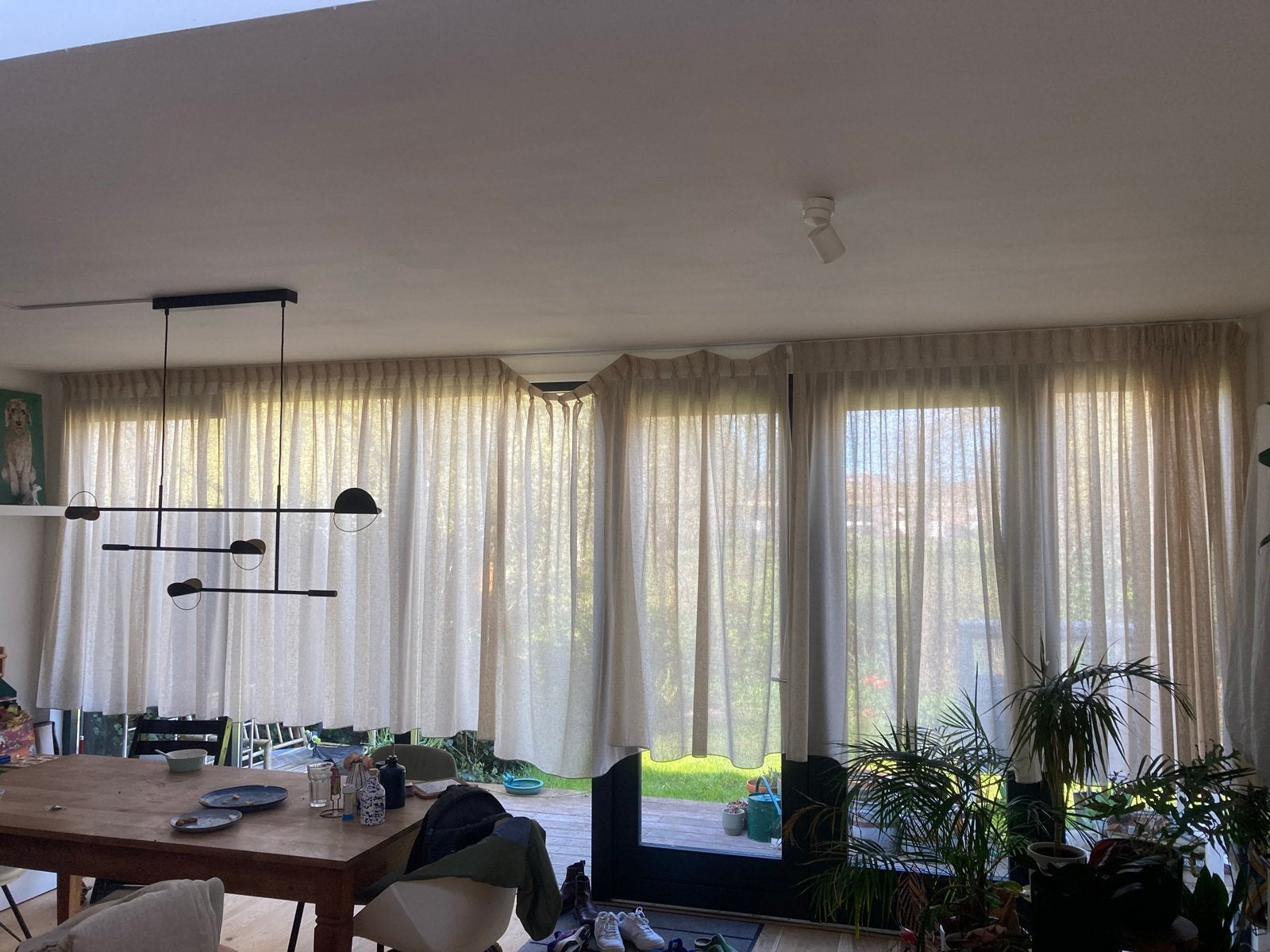 Nieuwe in-between gordijnen Paros beige (Leenbakker), Beige, Nieuw, Ophalen of Verzenden, 200 cm of meer