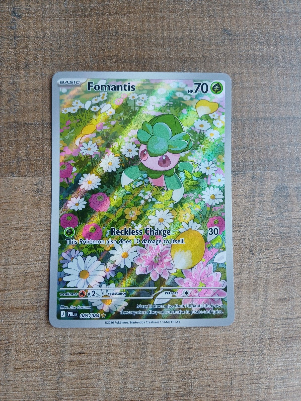 Pokémon Pitch Black 085 Fomantis PBL 85, Ophalen of Verzenden, Nieuw, Losse kaart, Foil