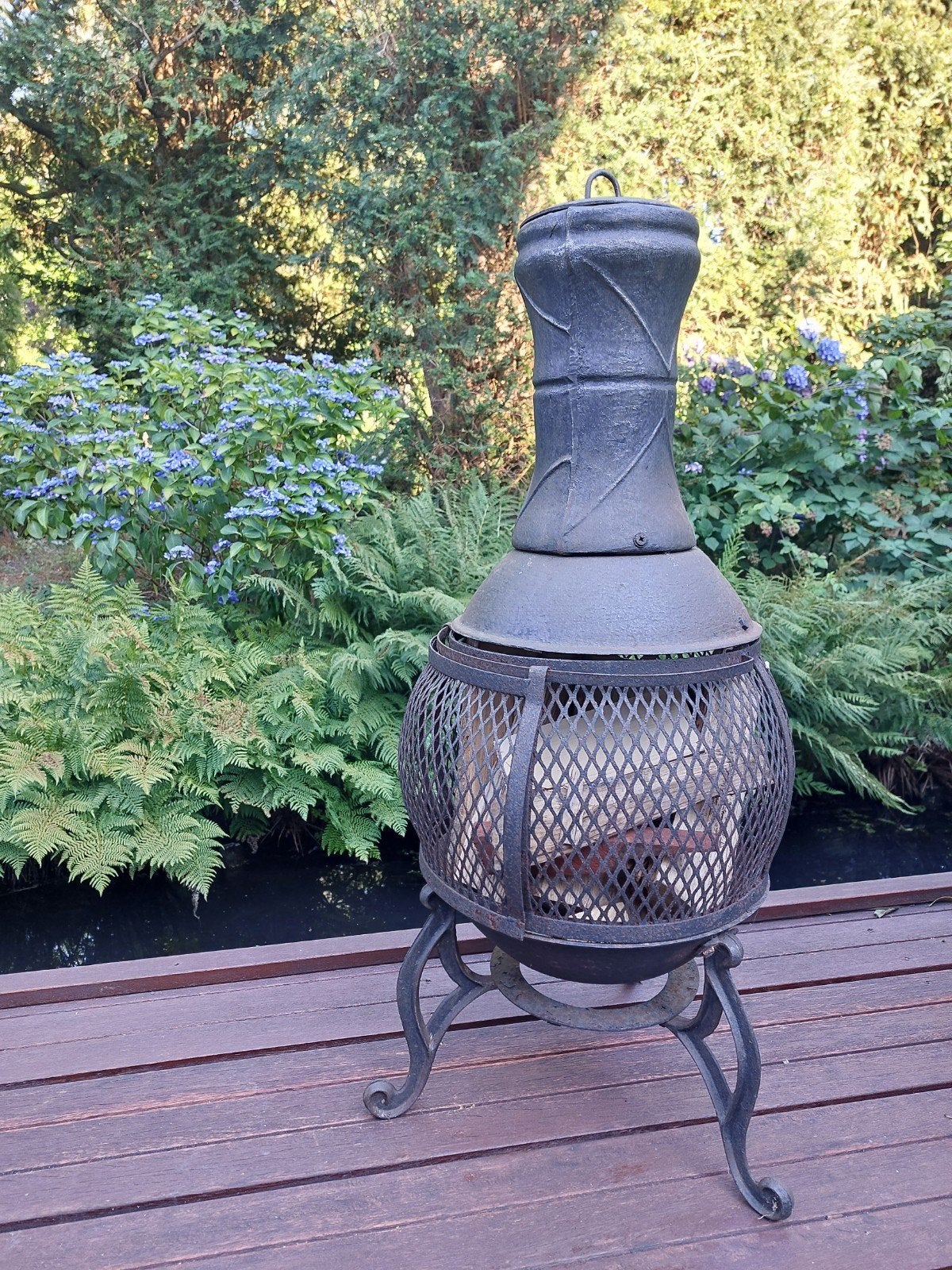 Gietijzeren terrashaard, Tuin en Terras, Tuinhaarden, Ophalen, Gebruikt