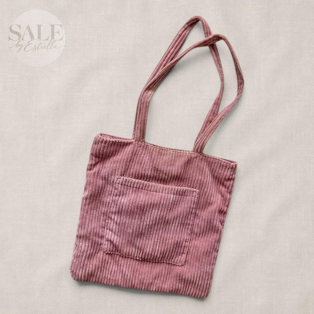 Lichtroze ribfluwelen shopper, Verzenden, Gebruikt, Roze, Shopper