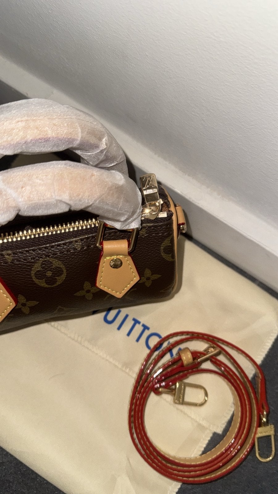 L v nano speedy, Ophalen of Verzenden, Zo goed als nieuw, Bruin, Handtas