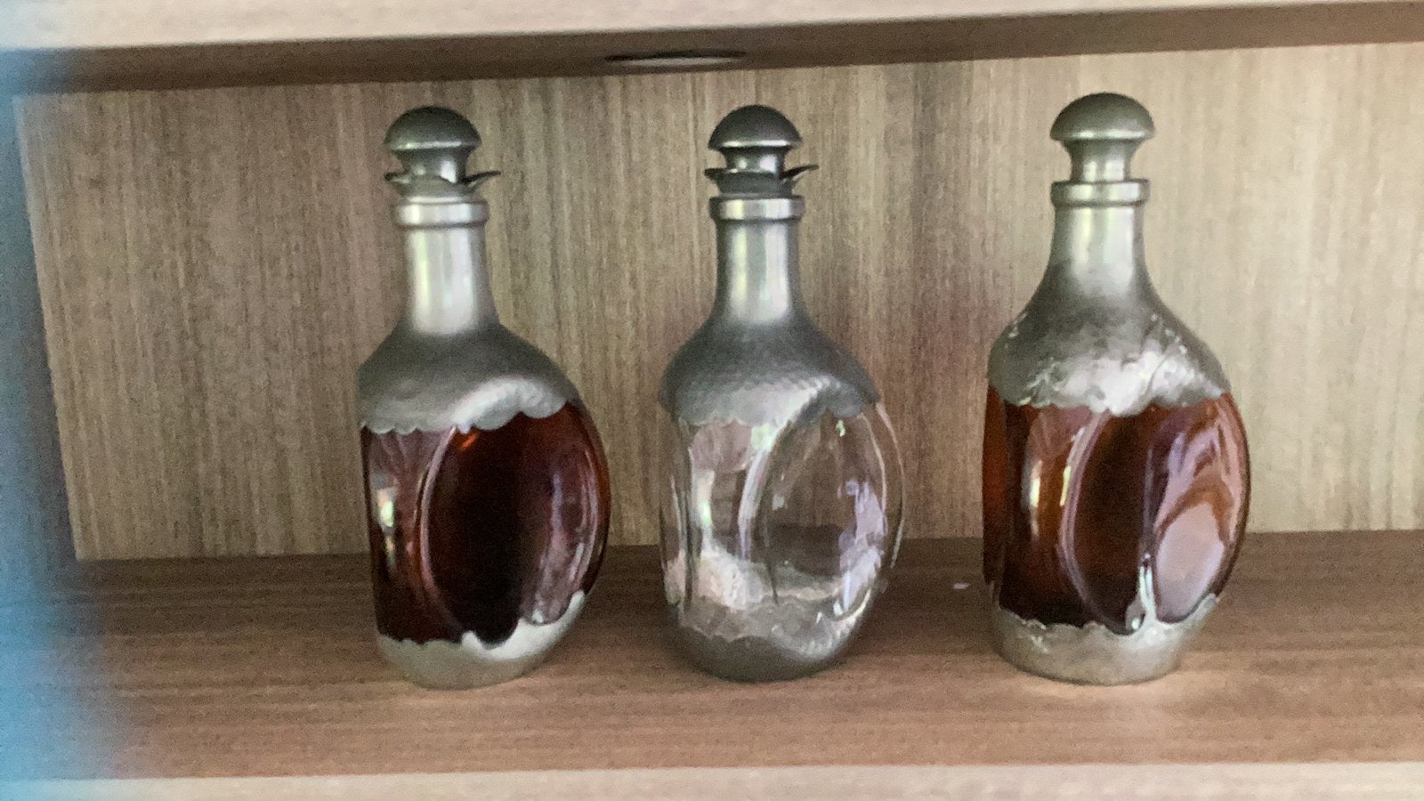 3 whisky/brandy karaffen, Ophalen of Verzenden