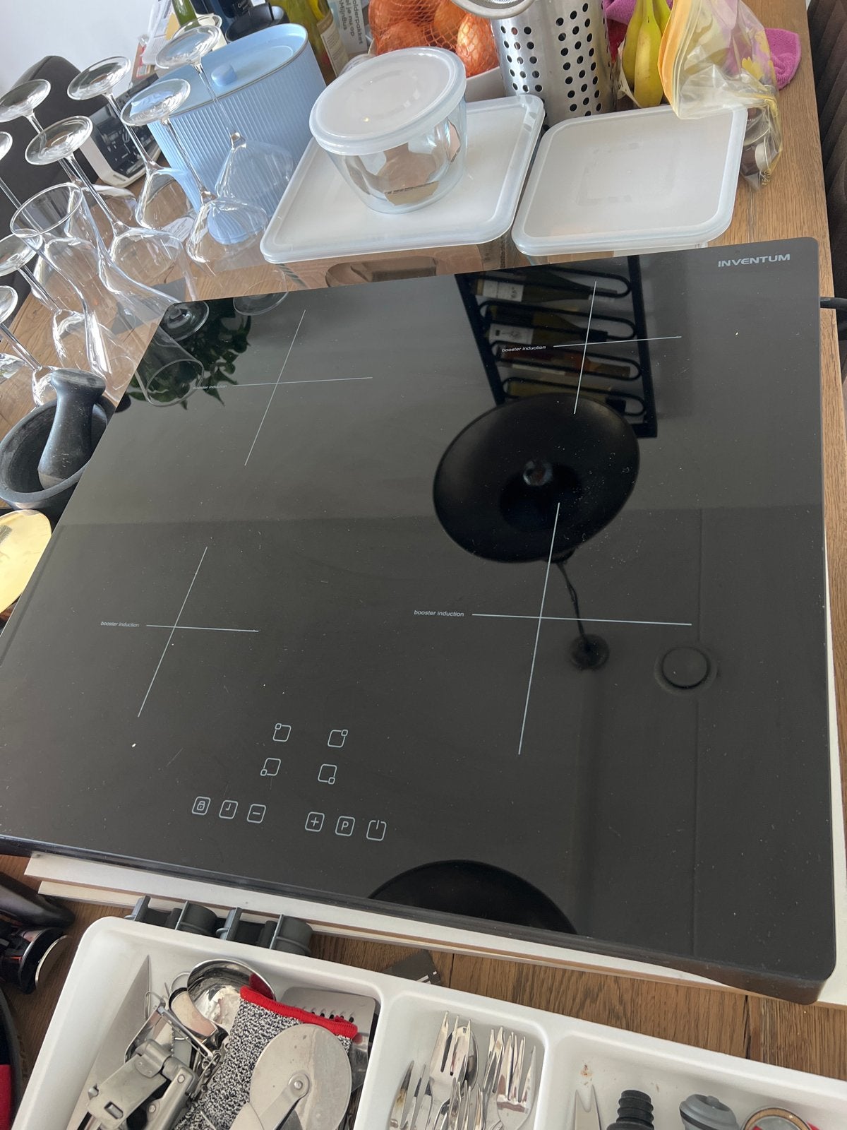 Inventum inductieplaat - Modern en efficiënt koken, Zo goed als nieuw, Inductie, Vrijstaand, 4 kookzones