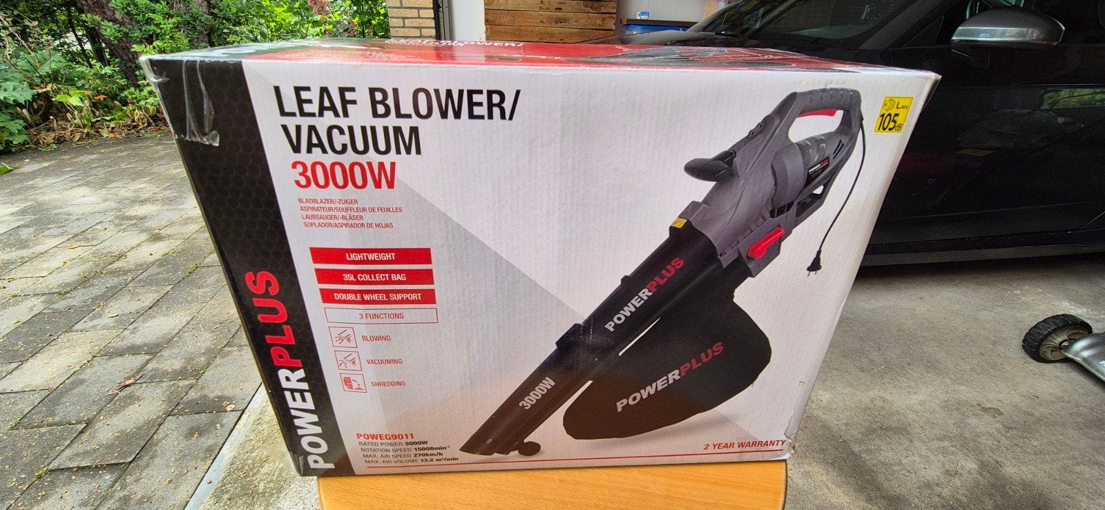 Power Plus Bladblazer/Bladzuiger 3000W - Nieuw in doos, Met opvangzak, Handgedragen, Nieuw, Ophalen of Verzenden