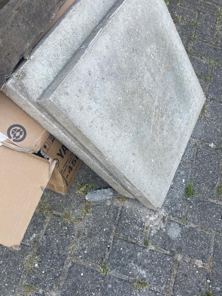 Gratis !!! Betonnen terrastegels 50x50x6 cm, Tuin en Terras, Tegels en Klinkers, Ophalen, Gebruikt, Beton, Terrastegels