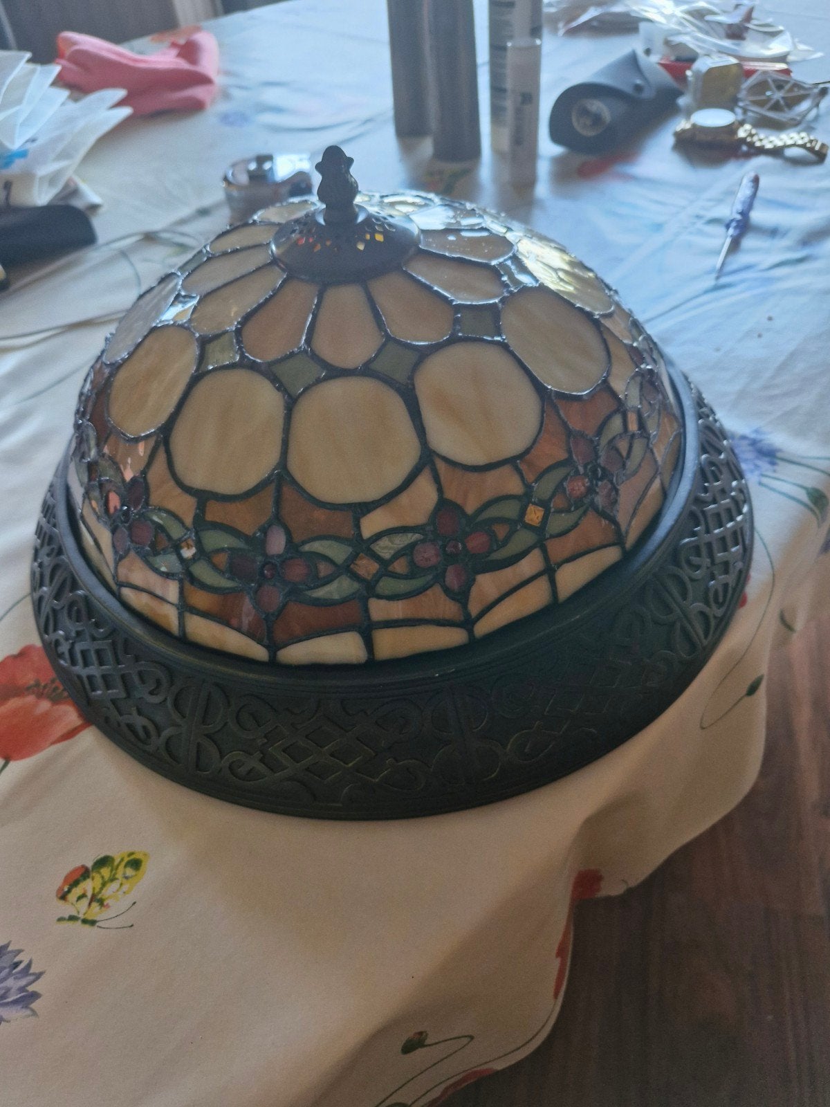 mooie grote tifanie plafonnière, Ophalen of Verzenden