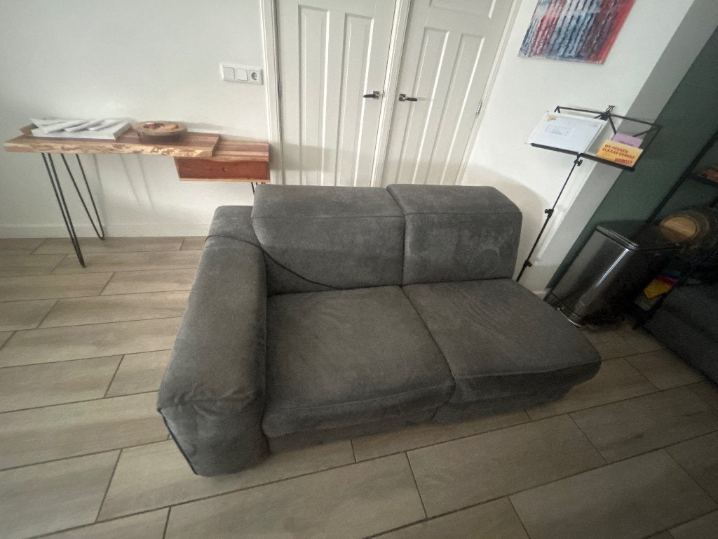 Elektrische relaxbank / loveseat – antracietgrijs, Huis en Inrichting, Ophalen, Minder dan 75 cm, Hoekbank, Minder dan 150 cm