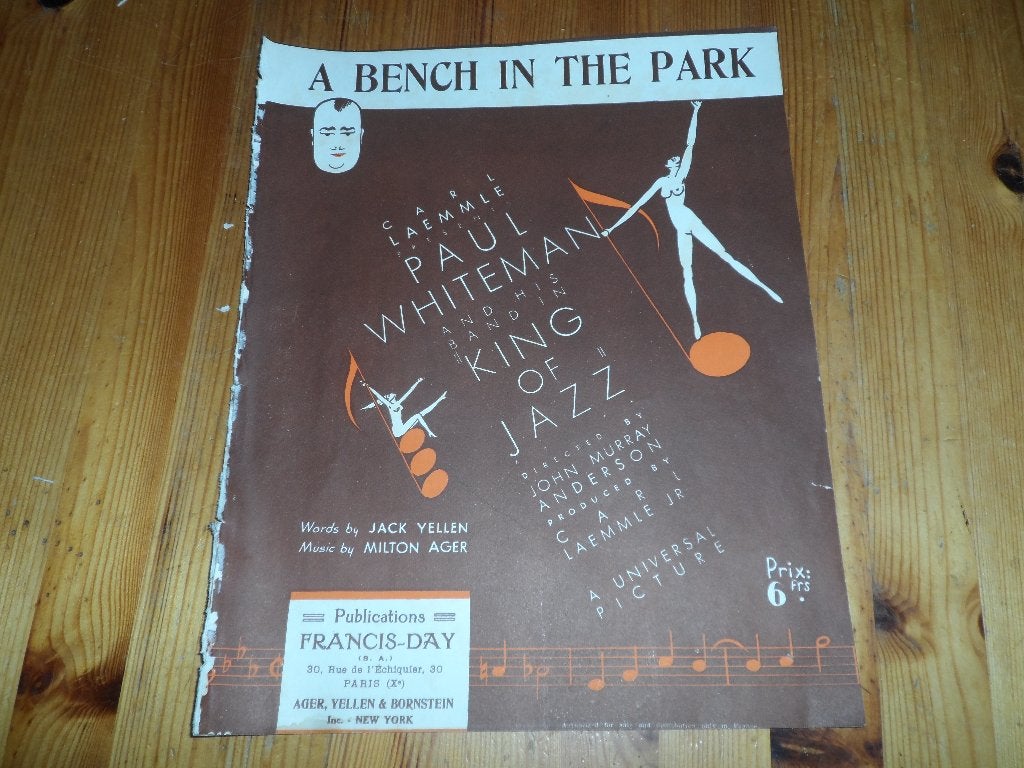 A bench in the park - milton ager / jack yellen, Gebruikt, Gitaar, Ophalen of Verzenden, Artiest of Componist