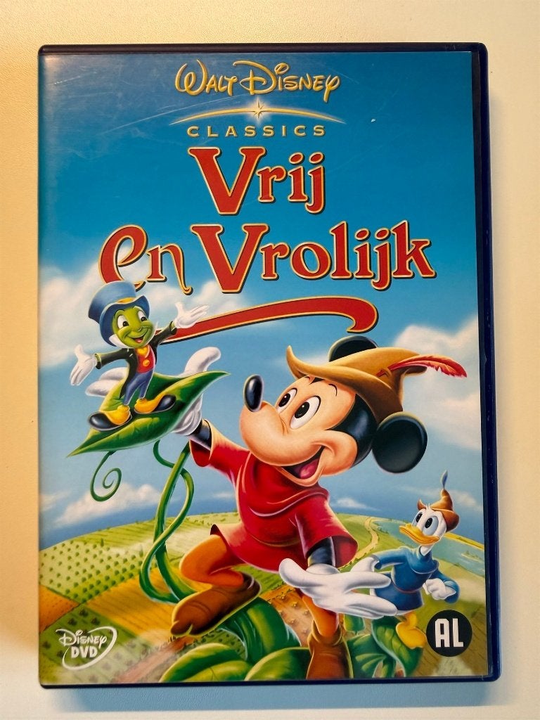 Vrij En Vrolijk (1947) DVD | Actie 5=4, Cd's en Dvd's, Dvd's | Tekenfilms en Animatie, Alle leeftijden, Ophalen of Verzenden, Zo goed als nieuw