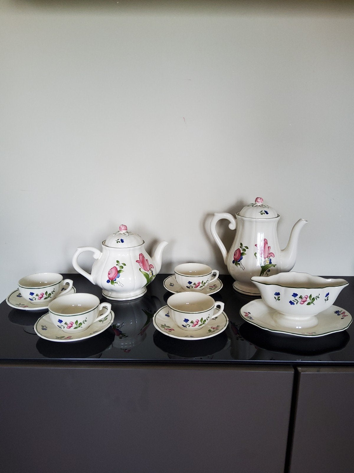 PRACHTIGE VINTAGE GIEN- LORRAINE FILET VERT SCHERVIESDELEN, Antiek en Kunst, Ophalen of Verzenden