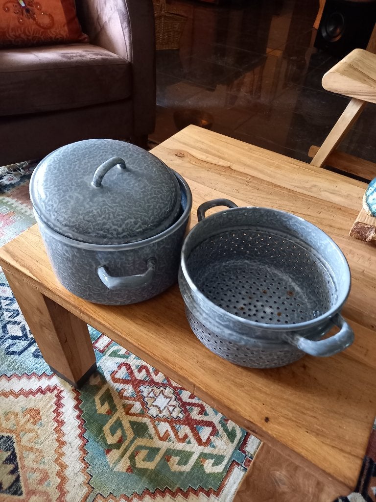 Emaille stoompan, Ophalen, Gebruikt, Overige materialen, Overige typen