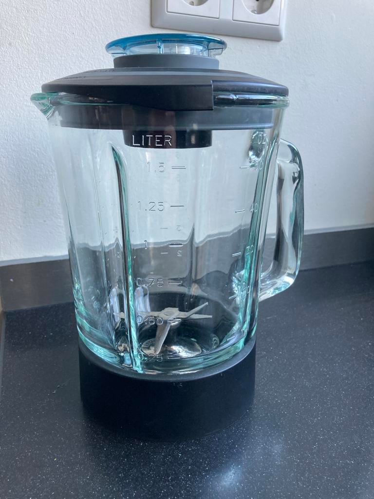 Krups blender kom 1,5L met messen - goede staat, Ophalen of Verzenden, Zo goed als nieuw, Blender-accessoire