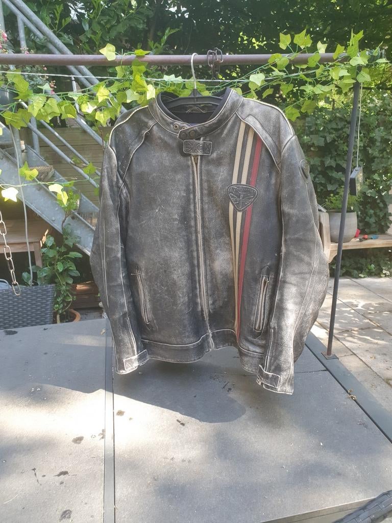Triumph Leren Motorjas - Vintage Look, Motoren, Kleding | Motorkleding, Heren, Triumph, Jas | leer, Ophalen of Verzenden