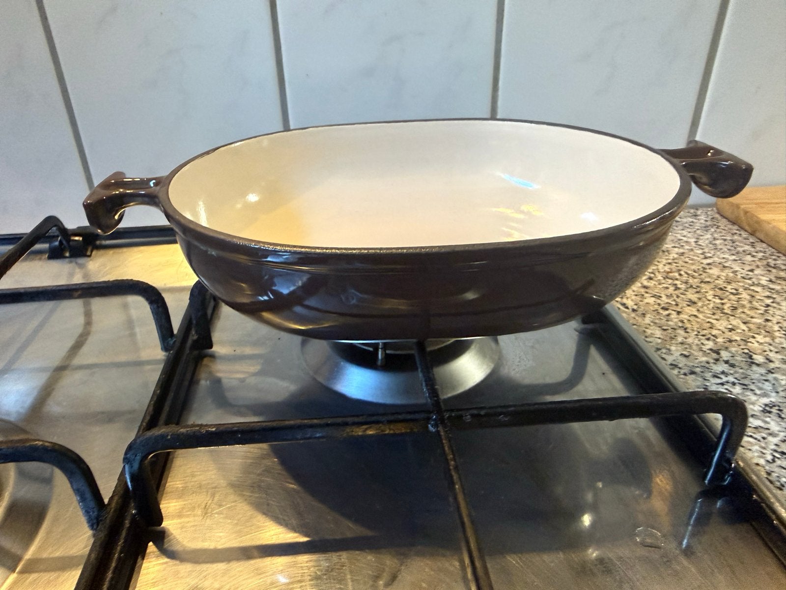 Le Creuset Enzo Mari 21 Ovenschaal - Made in France, Gebruikt, Met deksel, Le Creuset, Ophalen of Verzenden