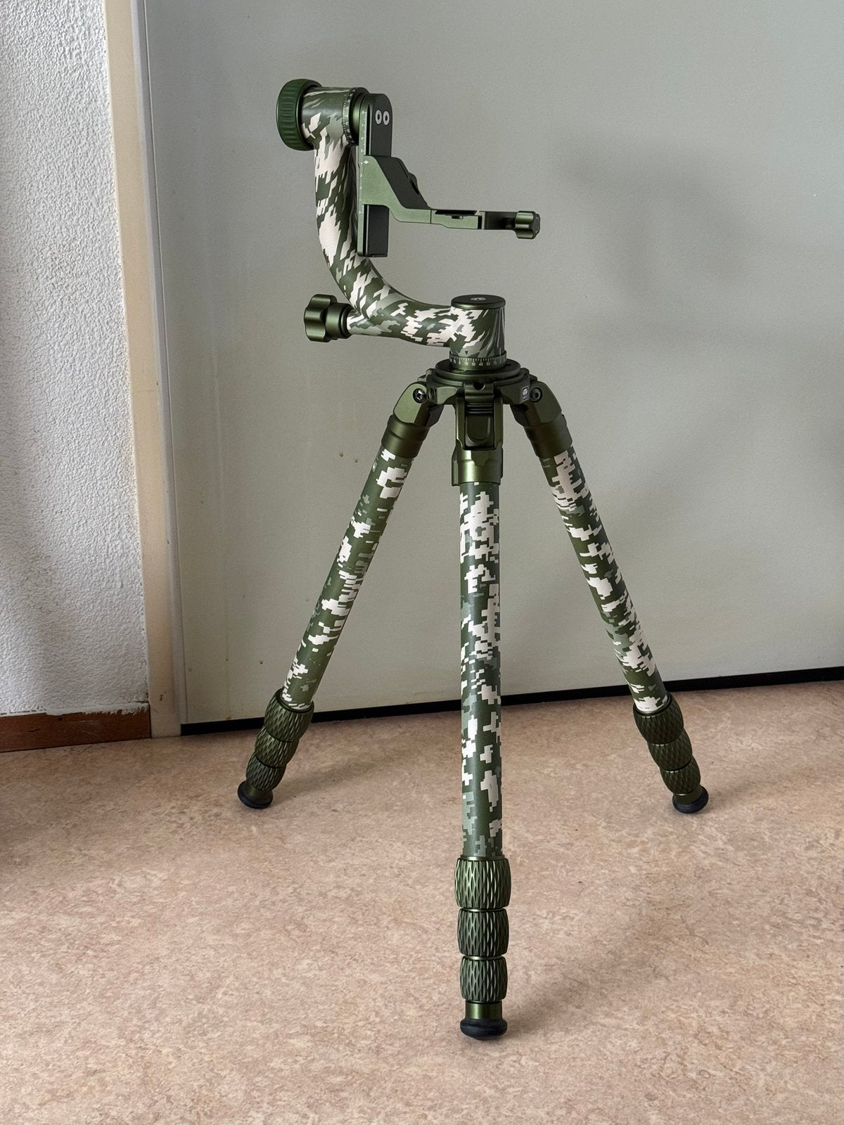 Sirui CT3204 camouflage tripod met gimbal head, Ophalen, Zo goed als nieuw, Driepoot