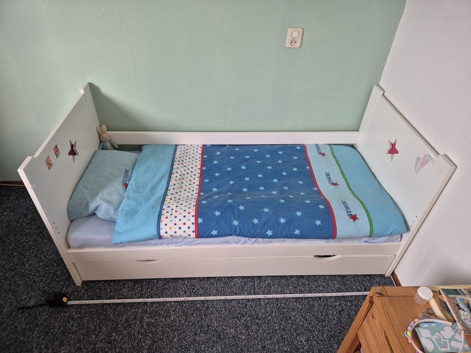 Peuterbed., Ophalen, 70 tot 85 cm, 140 tot 160 cm, Zo goed als nieuw