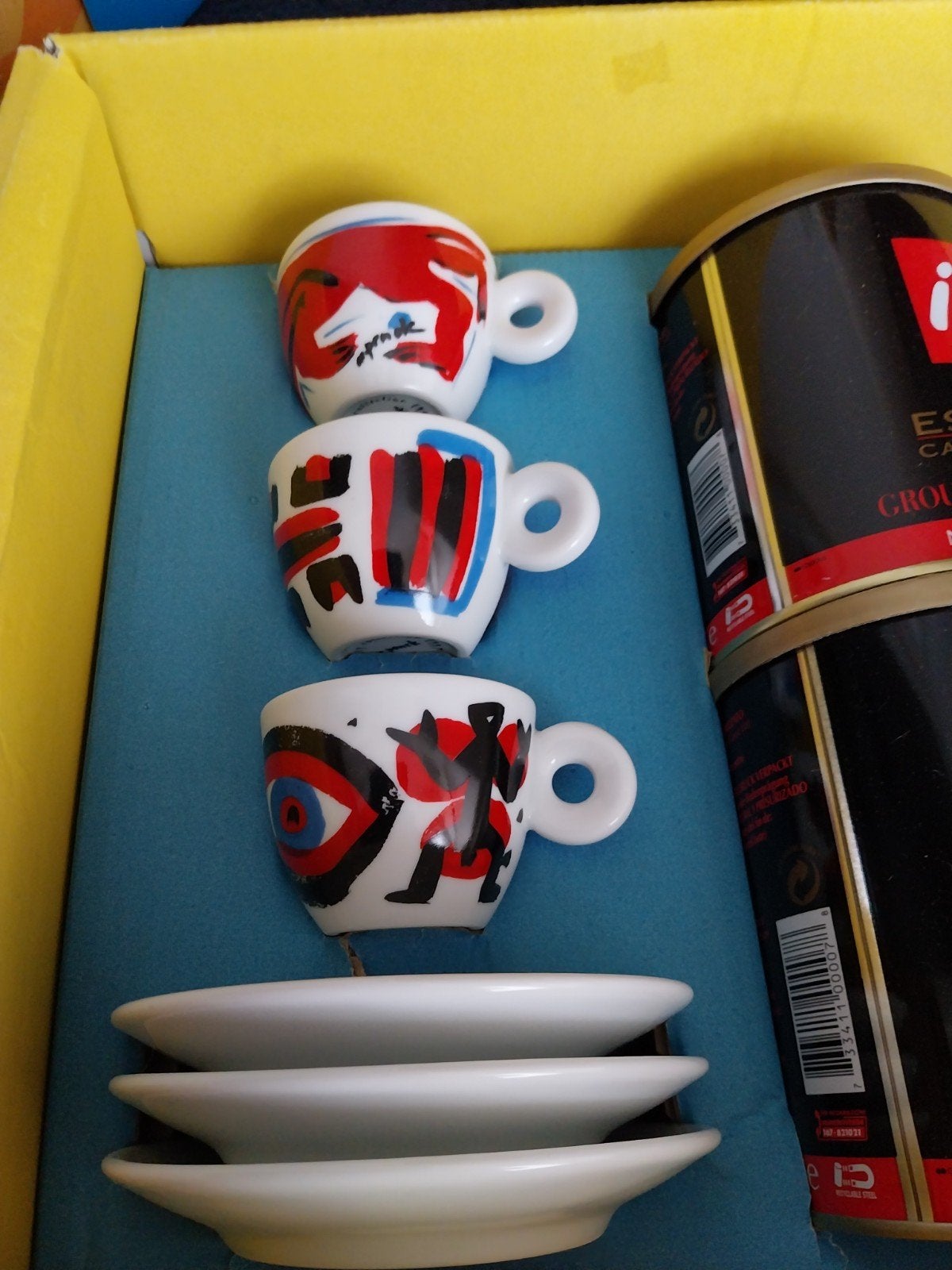 Illy Art Collection espresso kopjes met schotels - Vintage, Huis en Inrichting, Keuken | Servies, Ophalen of Verzenden