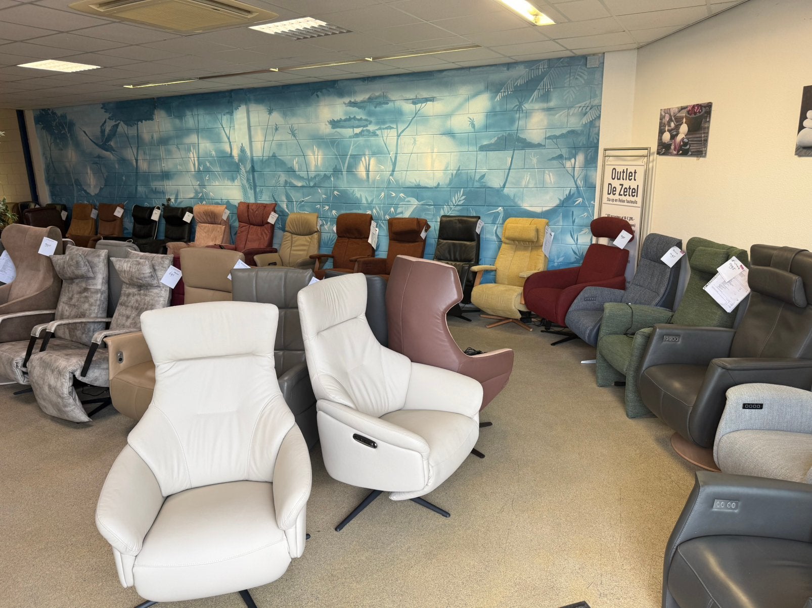 Gebruikt & nieuw sta op relax stoel/fauteuil gratis bezorgd, Ophalen of Verzenden, Zo goed als nieuw, Leer, Ruim 100 modellen in alle kleuren en maten met garantie