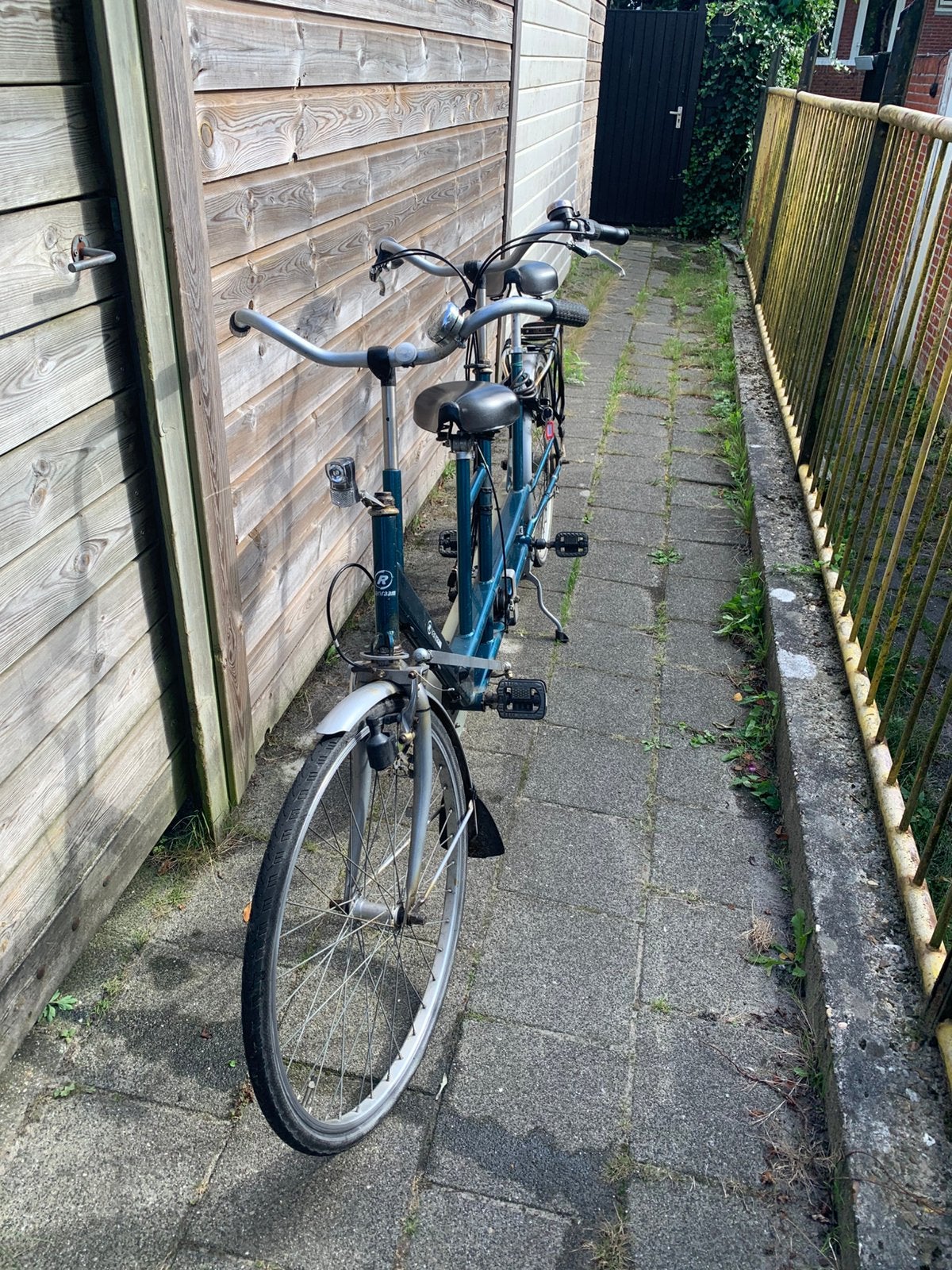 Van Raam tandem, blauw, volwassen maat, Fietsen en Brommers, Ophalen, Minder dan 10 versnellingen, Gebruikt, 47 tot 51 cm