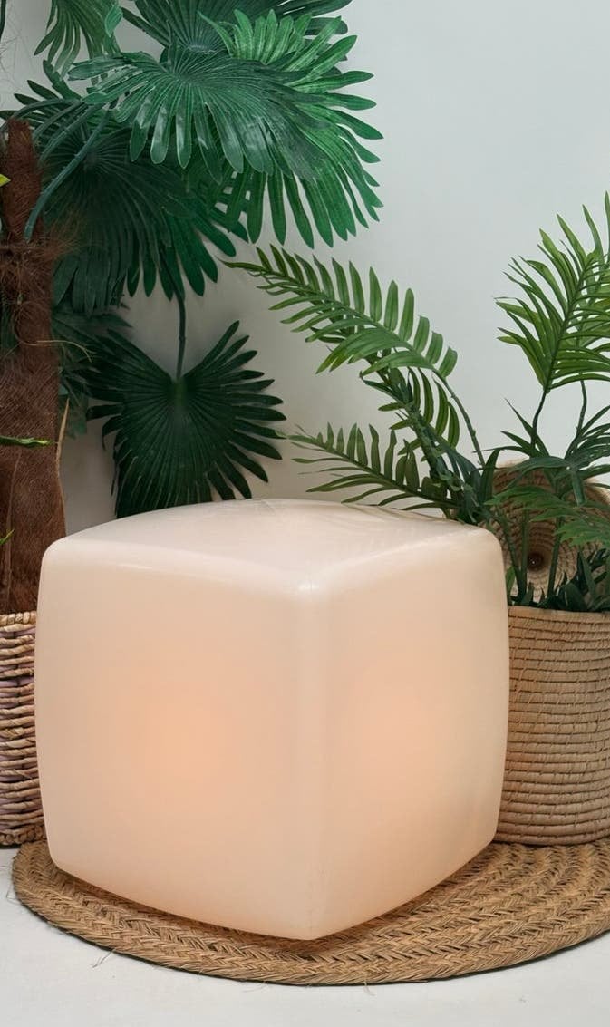 Ilu design kubus cube grote vierkante vloerlamp tuin/ balkon, Ophalen, Kunststof, ., Design