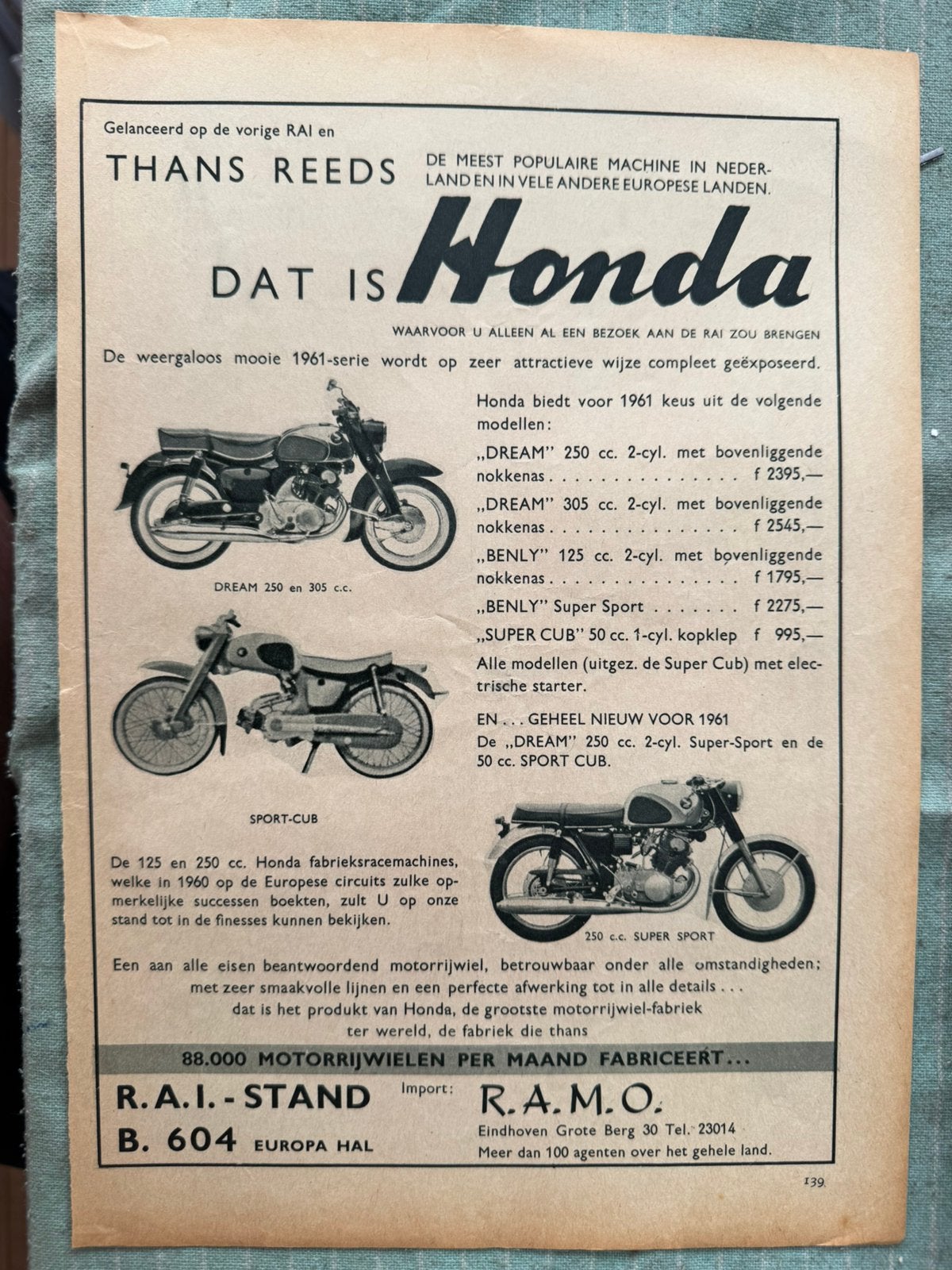 Advertentie Honda Sport Cub, Ophalen of Verzenden, Zo goed als nieuw
