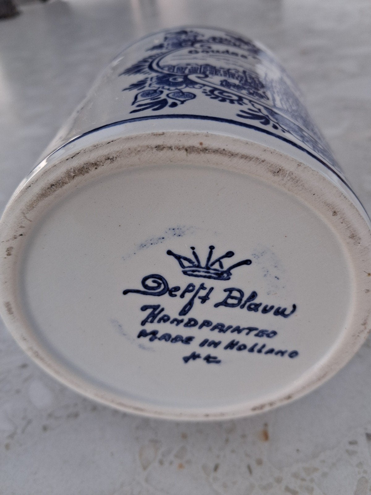 Delfts Blauw Stroopwafelpot - Handgeschilderd Holland, Ophalen
