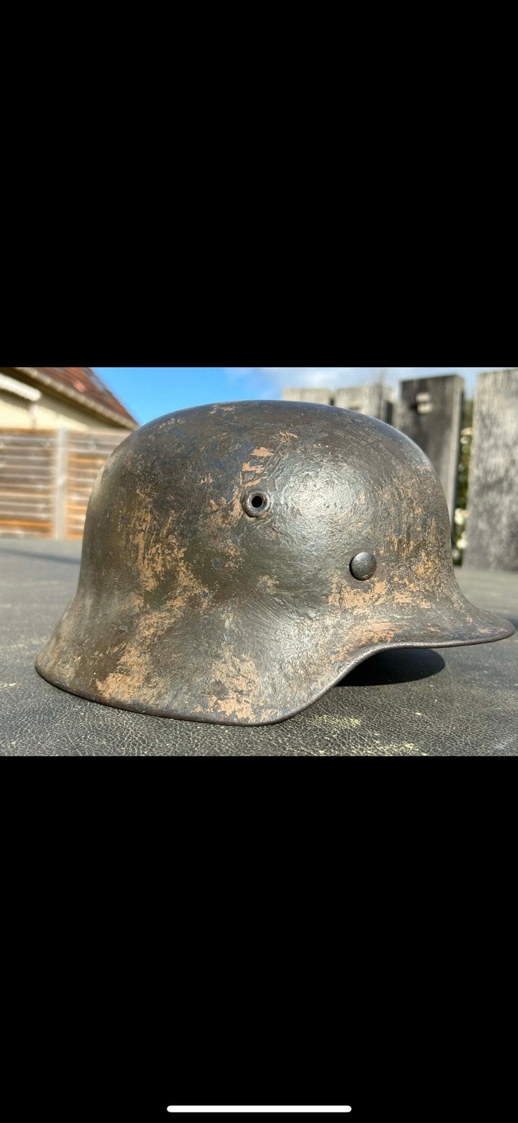 M40 luftwaffe 3-tone camo stahlhelm// wo2 duits, Ophalen of Verzenden, Luchtmacht, Duitsland, Helm of Baret