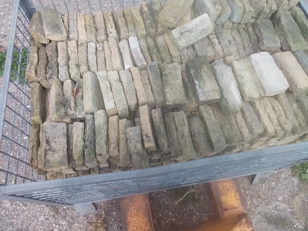 Boerengeeltjes, Tuin en Terras, Tegels en Klinkers, Gebruikt, Keramiek, Overige typen, 5 tot 10 m²