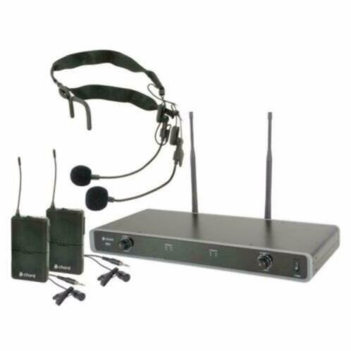 Chord dubbel draadloos UHF headset microfoons, ., Overige typen, Nieuw, Ophalen of Verzenden