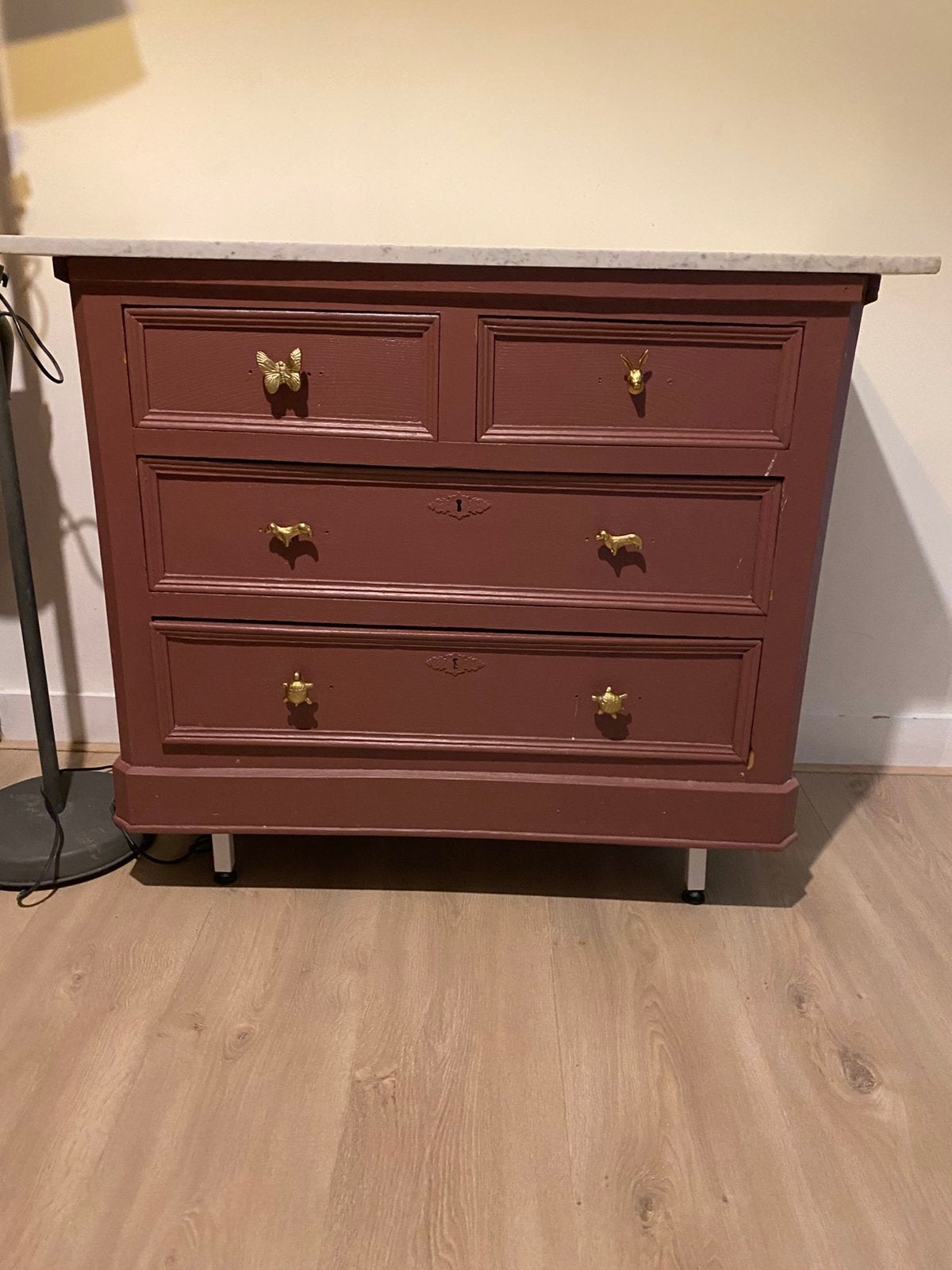 Ladekast /commode kinderkamer met marmer, Ophalen, Gebruikt, 100 tot 150 cm, 3 of 4 laden