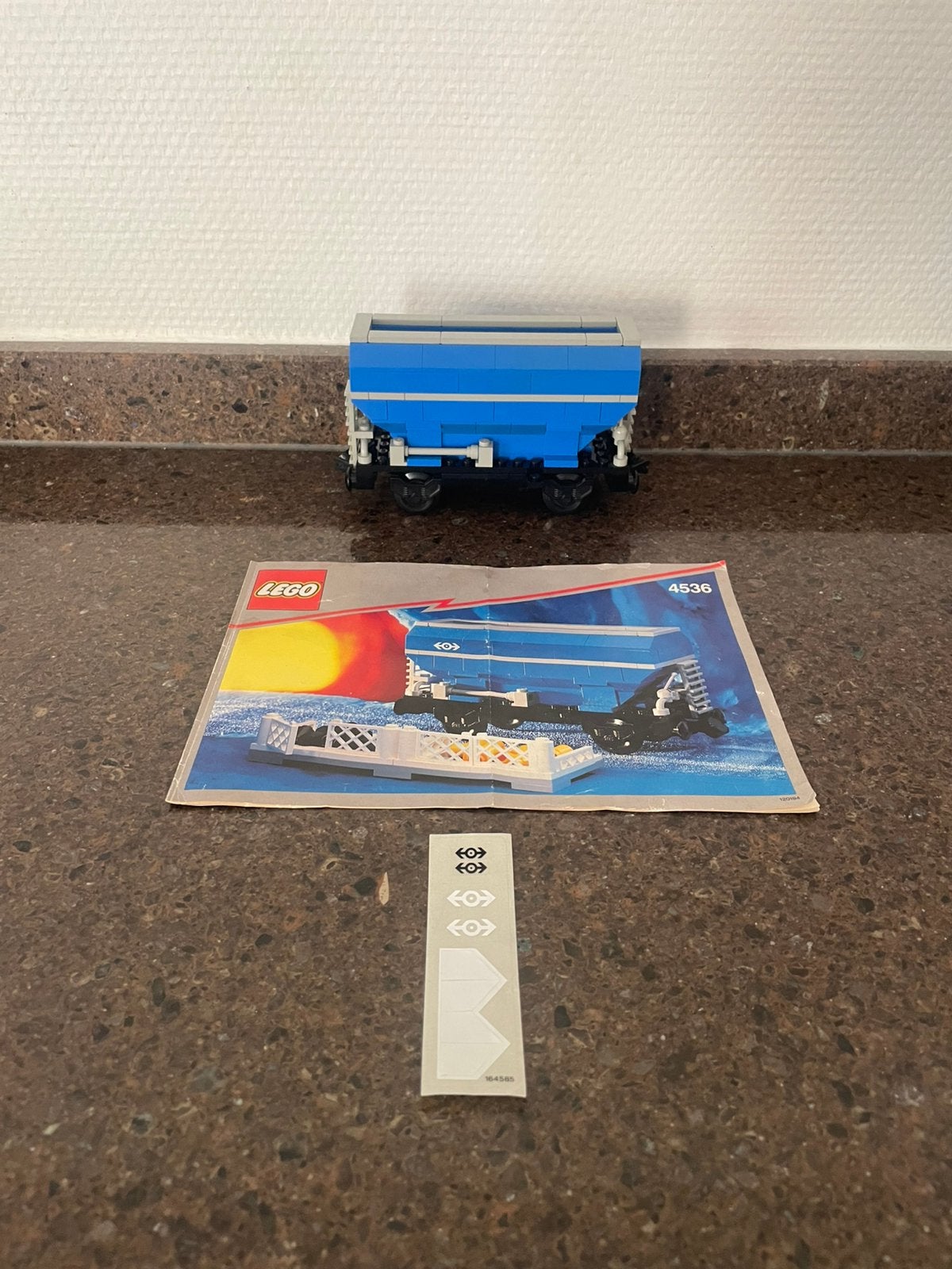 Lego trein 4536 - Blue Hopper Car, Kinderen en Baby's, Speelgoed | Duplo en Lego, Lego, Ophalen of Verzenden, City, Gebruikt