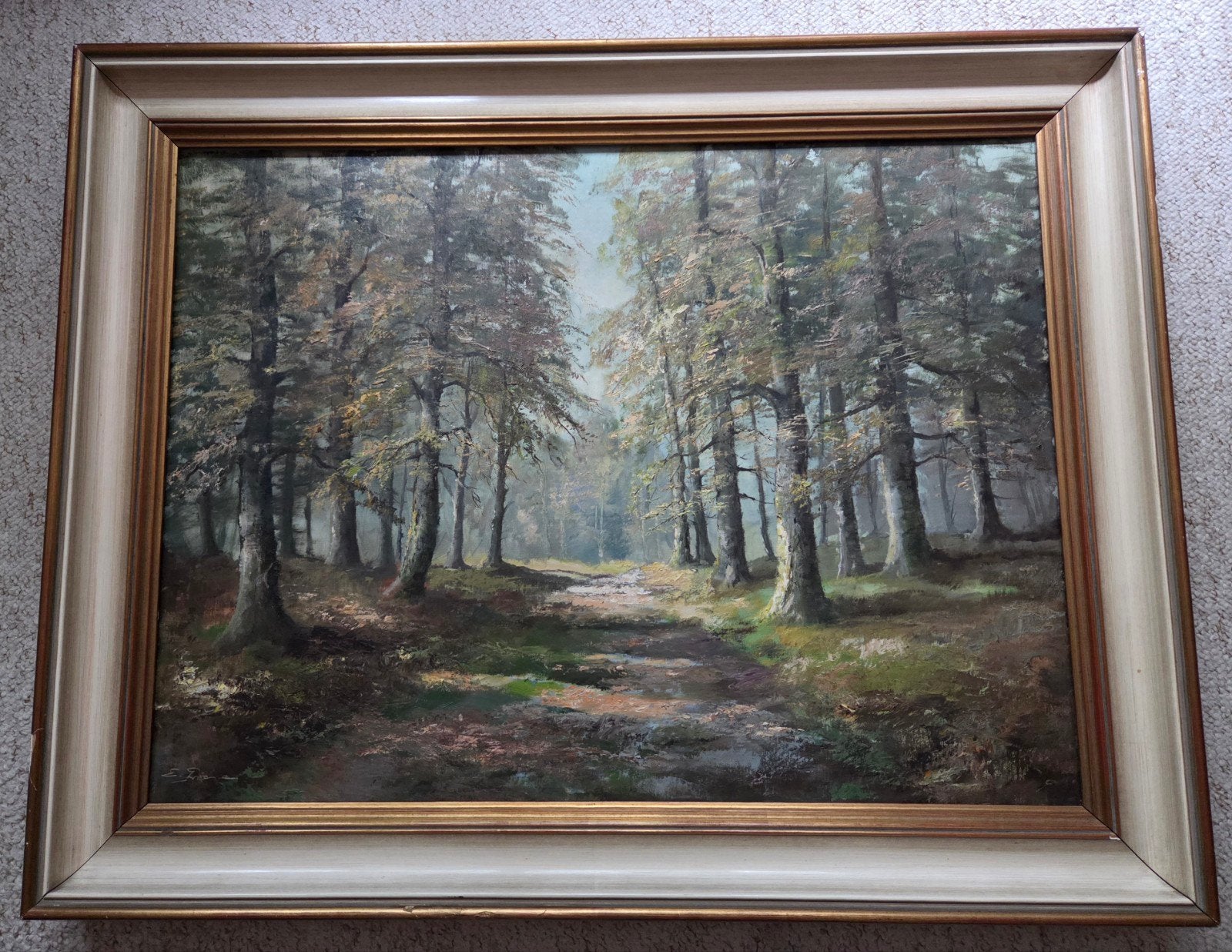 Herfstbos Schilderij  olieverf op canvas, Ophalen