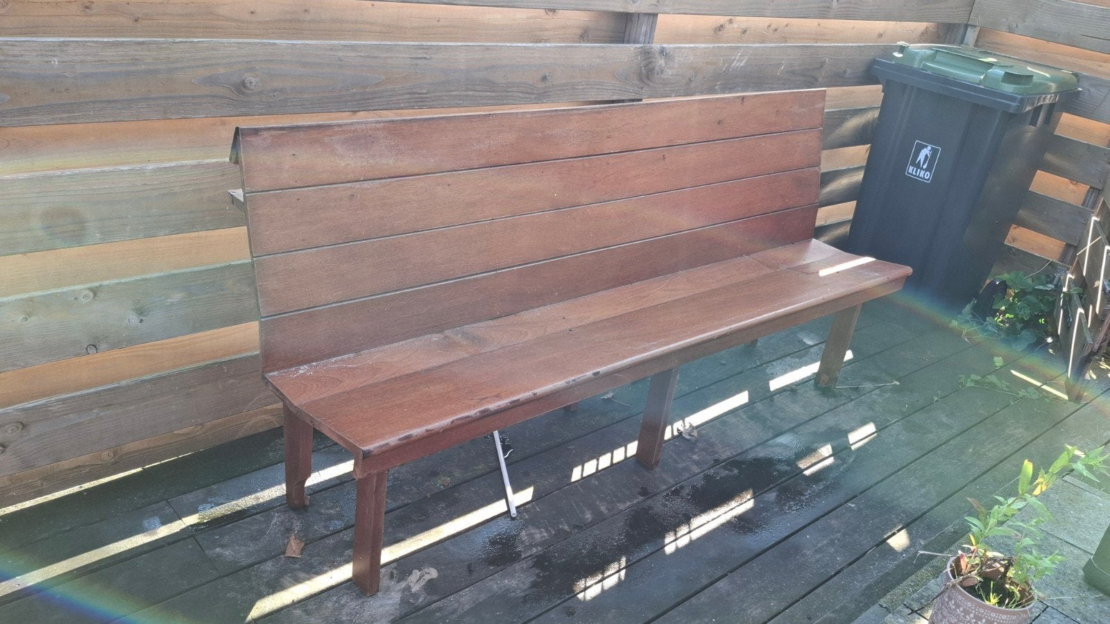 Houten tuinbank - Robuust en comfortabel, Tuin en Terras, Tuinbanken, Ophalen, Gebruikt, Hout