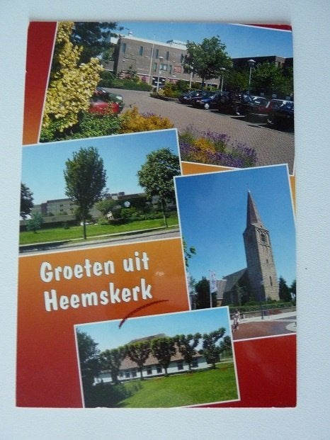 HEEMSKERK kerk huizen van der Meulen Sneek 4 luik, Ophalen, 1960 tot 1980, Gelopen, Noord-Holland