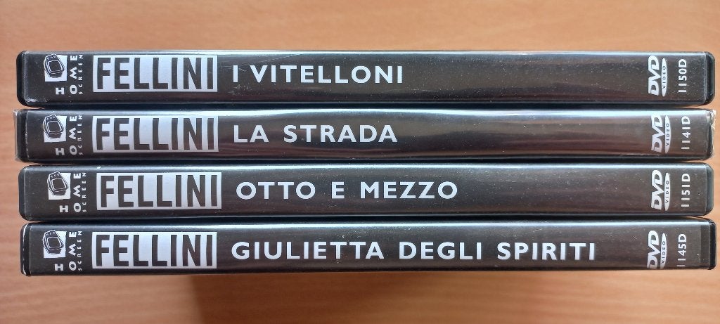4x Fellini I vitelloni, Strada,8 1/2,Giulietta degli spiriti, Verzenden, Nederlands, Italië, Zo goed als nieuw