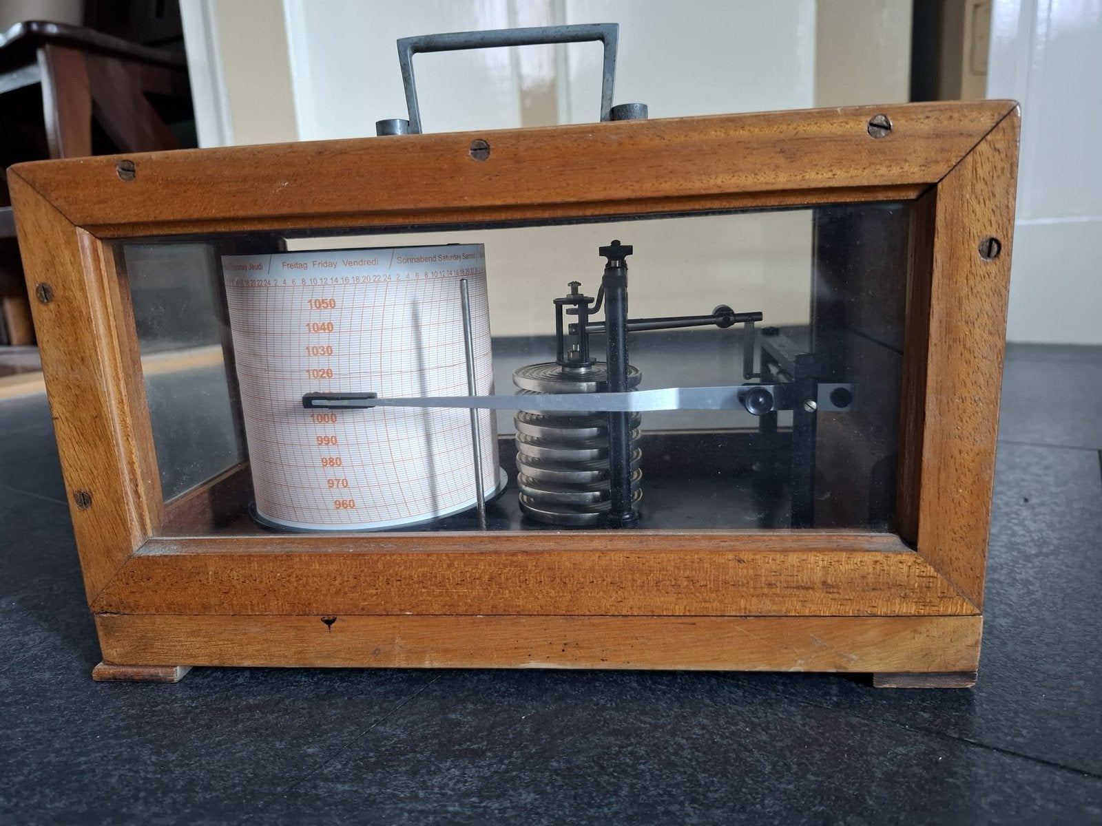 Werkende barograaf, Ophalen of Verzenden, Gebruikt, Barometer