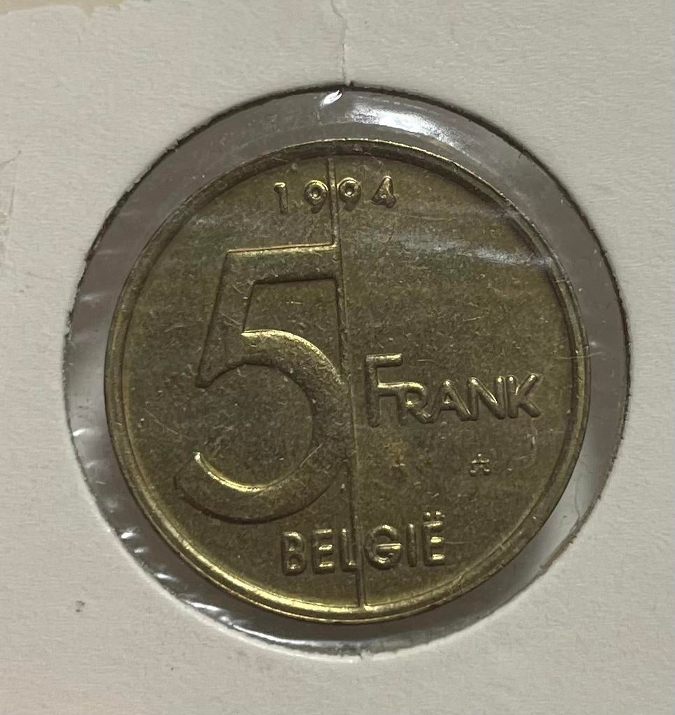 5 franc België 1994, Ophalen of Verzenden