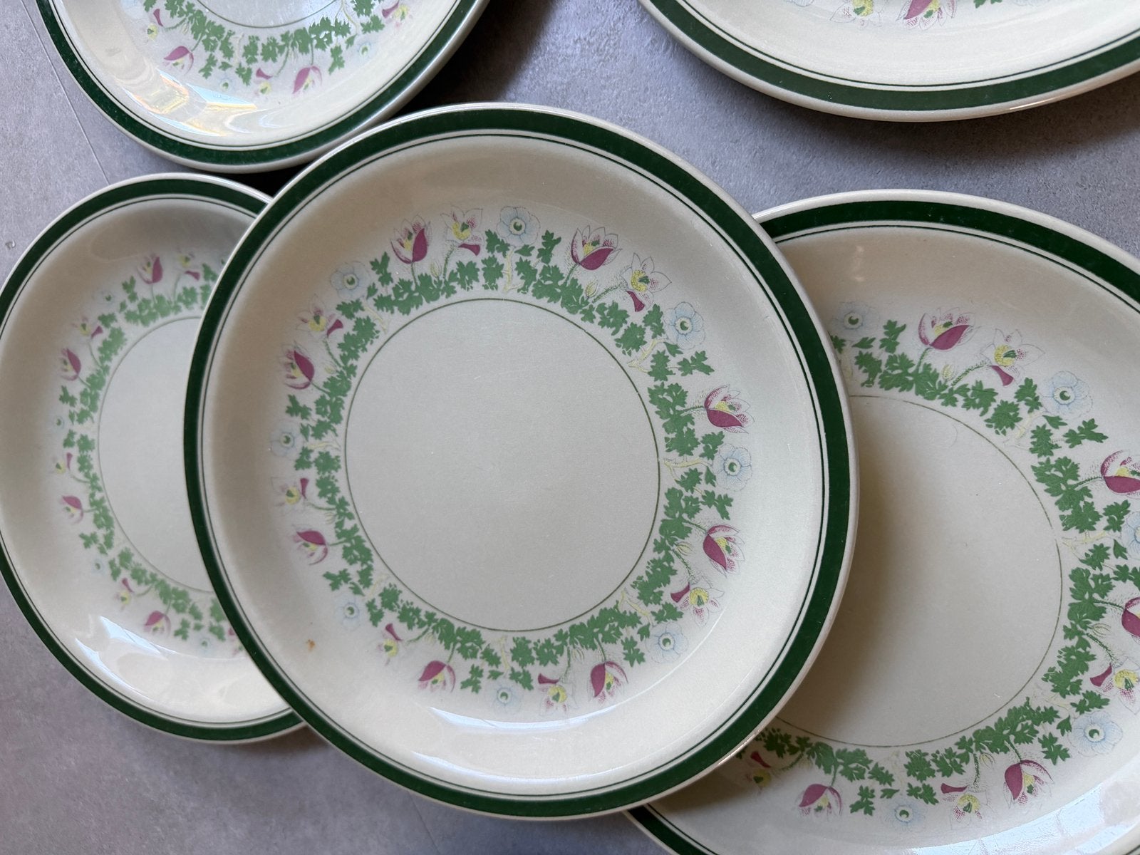 7X Figgjo norway Anita vintage borden _ 24.5cm, Antiek en Kunst, Ophalen of Verzenden