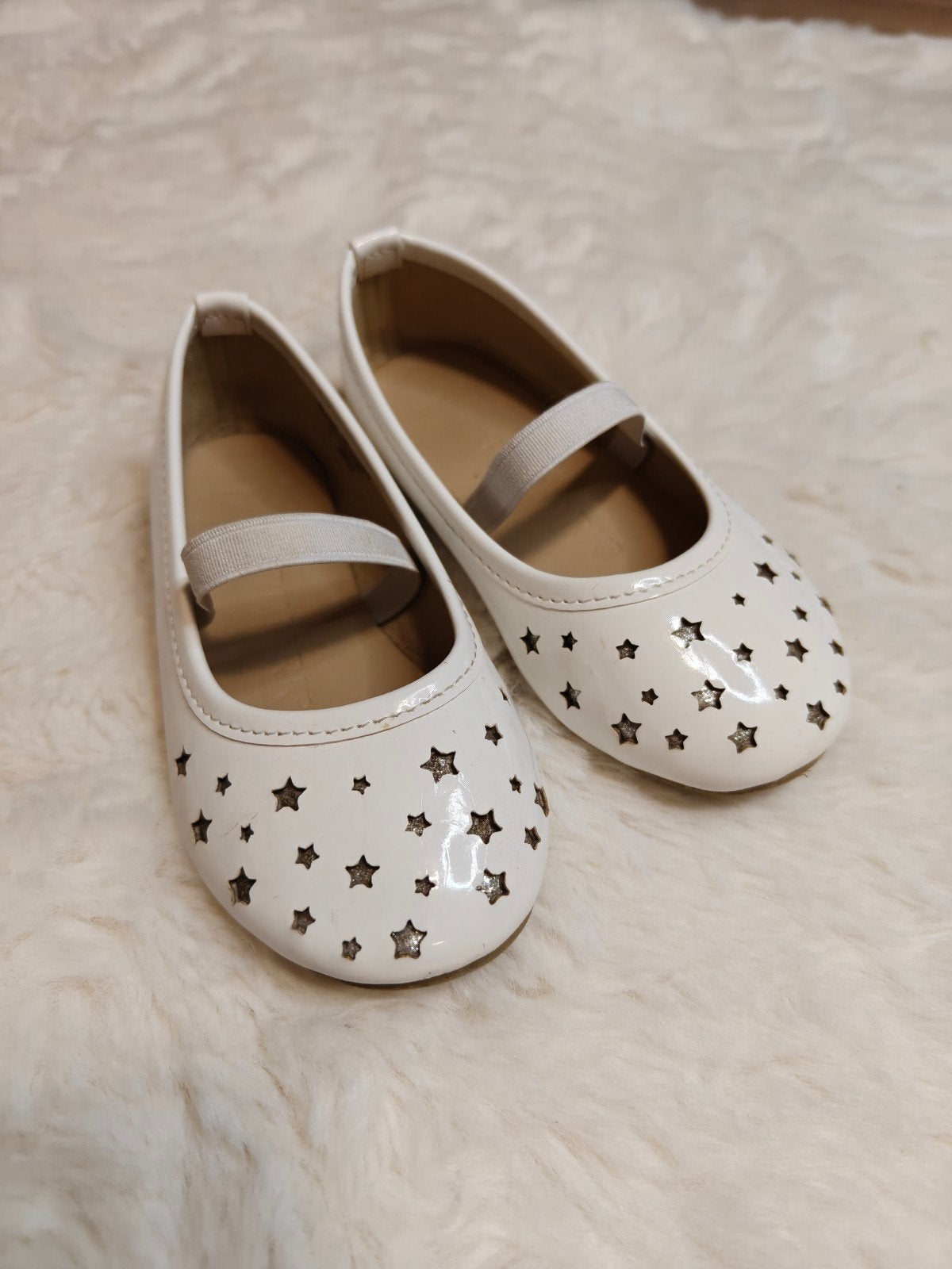 Witte ballerina's met sterren voor meisjes, Meisje, Schoenen, Ophalen of Verzenden, Zo goed als nieuw