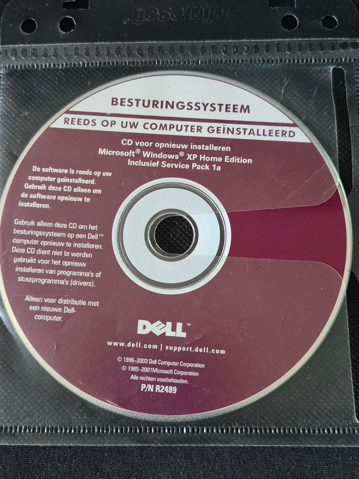 Microsoft Windows XP Home Edition SP1a Dell OEM CD, Computers en Software, Ophalen of Verzenden, Gebruikt, Windows
