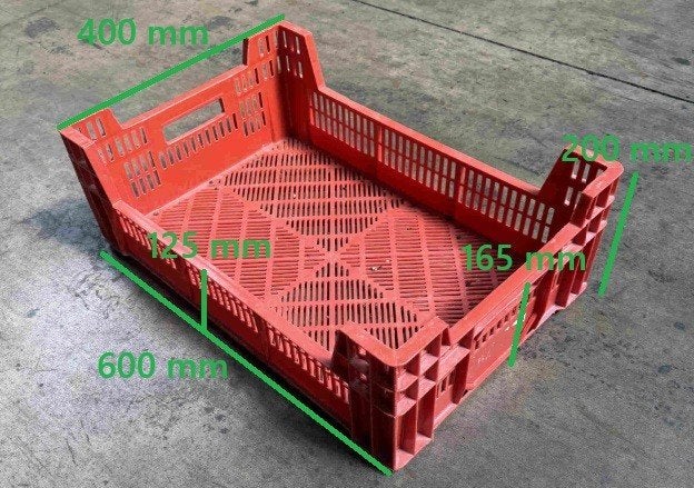 Partij plastic stapelkratten (L 60 x B 40 x H 20 cm), Doe-het-zelf en Verbouw, Kratten en Dozen, Ophalen, Gebruikt, 40 tot 60 cm