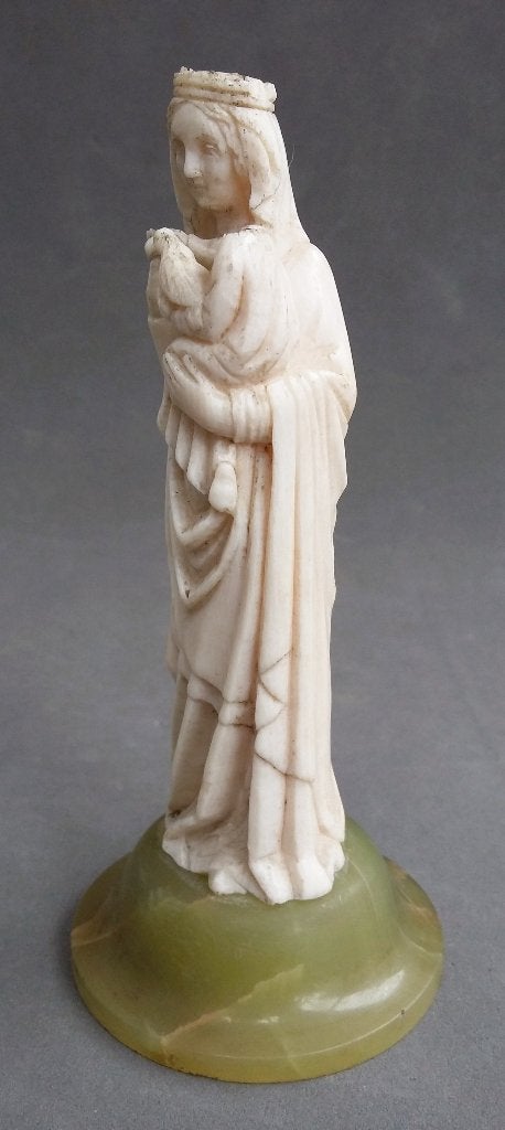 18 - 19 de eeuw Miniatuur Benen Beeld Maria Madonna, Antiek en Kunst, Ophalen of Verzenden