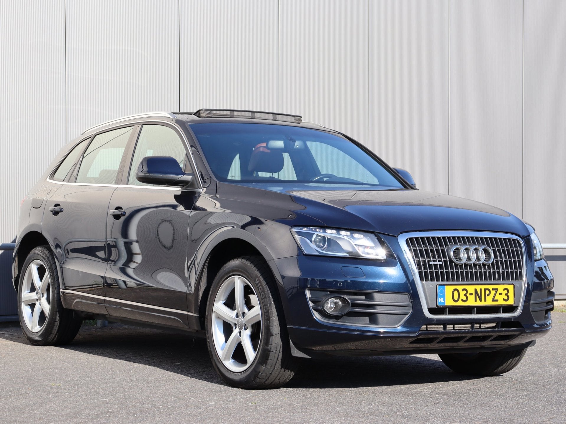 Audi Q5 2.0 TFSI quattro Pro Line Navi Leer Panoramadak, Auto's, Automaat, Gebruikt, 4 cilinders, Blauw