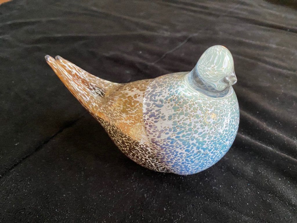 Mondgeblazen glazen vogel Artglass team Finland, Ophalen of Verzenden