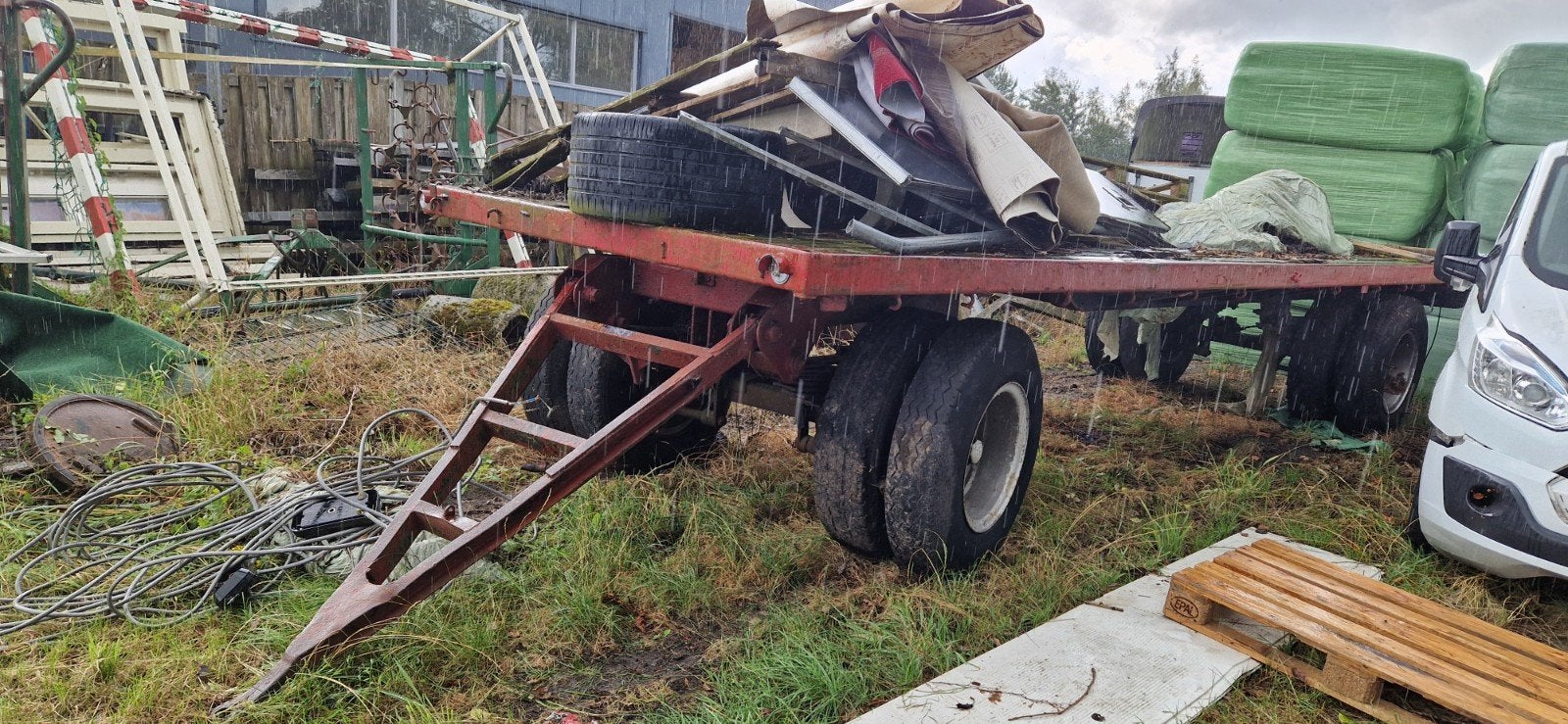 Schamelwagen plus Vrachtwagenaanhanger,hoogkipbak., Ophalen, Transport